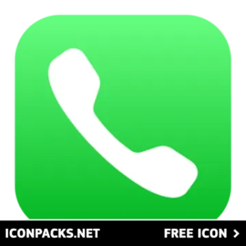 a green phone icon with the text on it