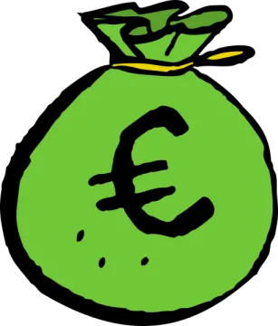 a bag of money clipart