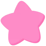 a pink star on a white background
