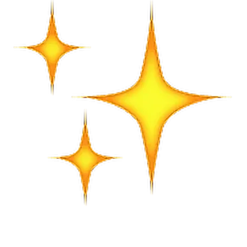 three stars on a white background