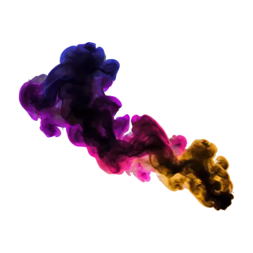 three colored smokes in the air