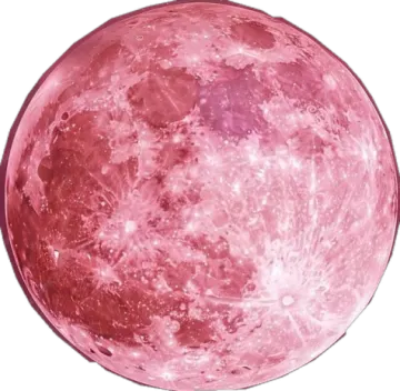 a pink moon lamp on a white background