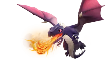 an image of a dragon with fire coming from its wings
