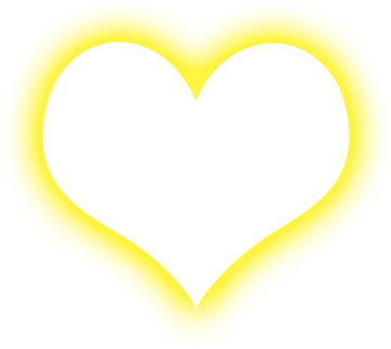 a white heart with a black outline in the middle