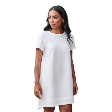 a woman wearing a white dress