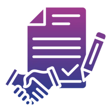 two hands shaking over a document