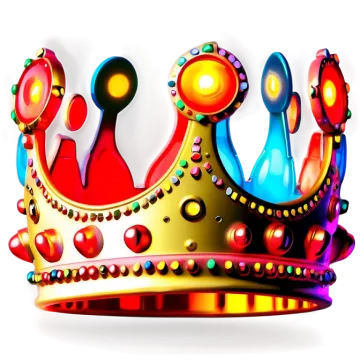 a colorful crown on a white background