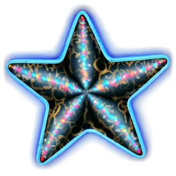 a starfish with colorful lights on it