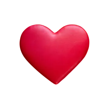 a red heart on a white background