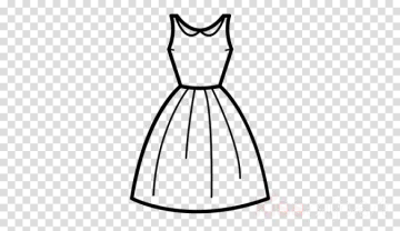 a black and white dress on a transparent background