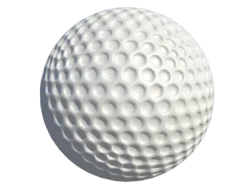 a golf ball on a white background