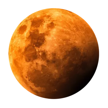 a full moon on a white background