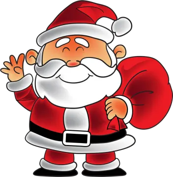 a cartoon santa claus with boxing gloves