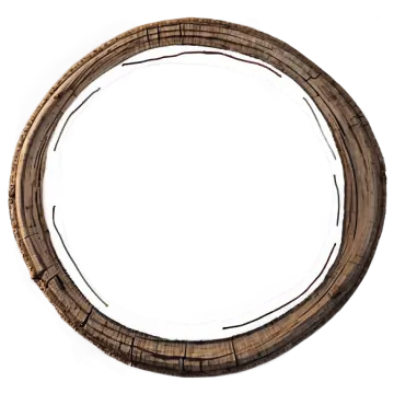 a circular mirror on a white background
