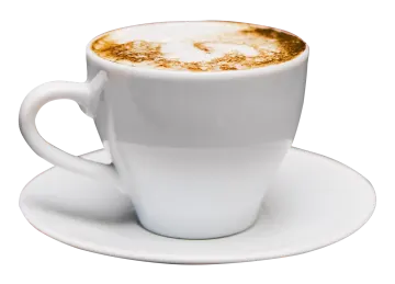 a cup of coffee on a saucer