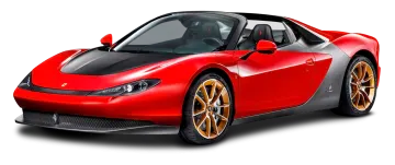 a red and black sports car
