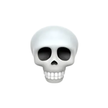 a skull on a white background