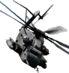 a helicopter is flying through the air