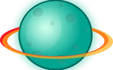 a green egg with an orange ring around it