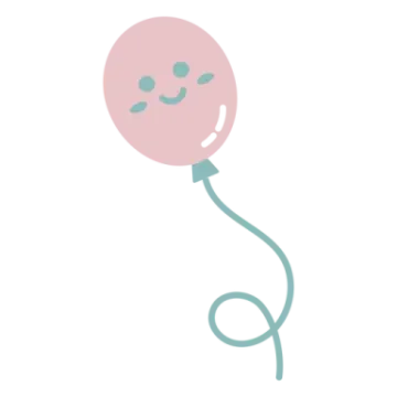 a pink balloon with a smiley face on it