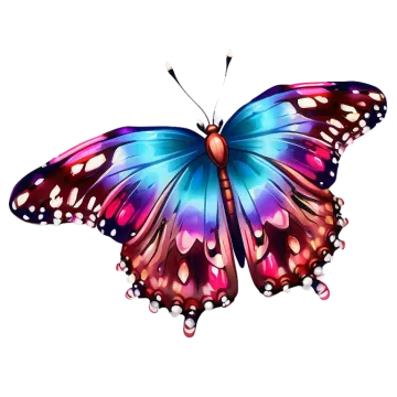 a colorful butterfly on a white background