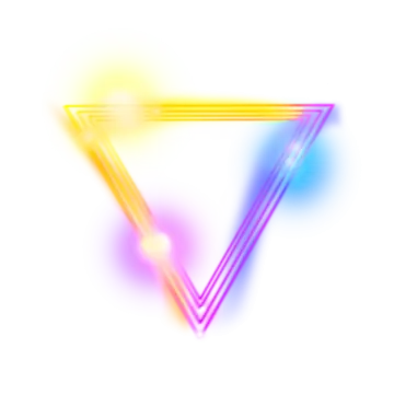 a triangle with light coming out of it