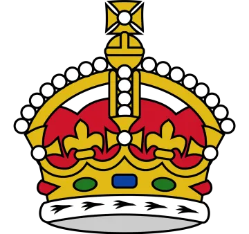 a crown with red and yellow flowers on it
