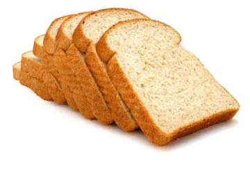 a loaf of bread on a white background