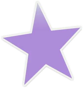 a purple star on a white background