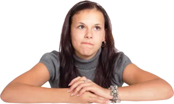 a girl with long brown hair
