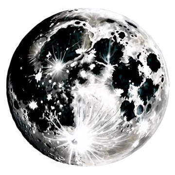 a black and white drawing of the moon