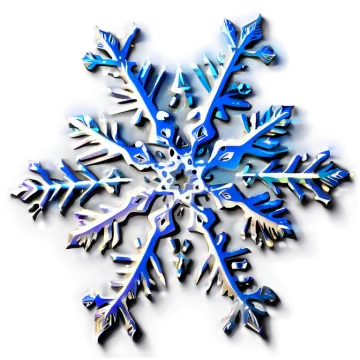 a blue and white snowflake on a white background
