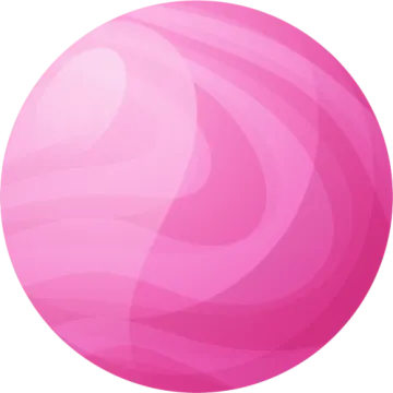 a pink ball on a white background