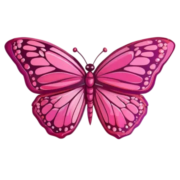 a pink butterfly on a white background