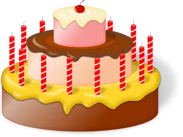 a birthday cake with candles on it