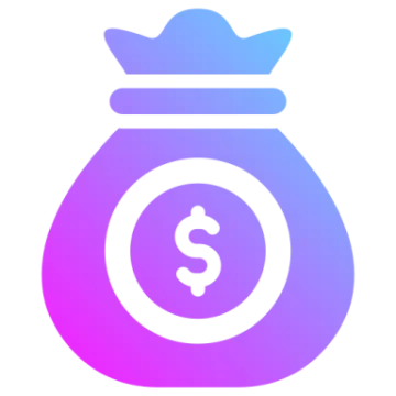 a money bag with a dollar sign inside