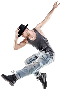 a man jumping in the air