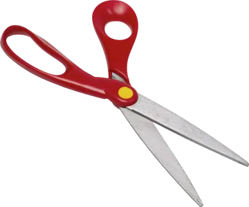 a pair of scissors on a white background