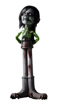 a statue of a woman holding a plant