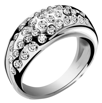 a white gold ring with diamonds on it