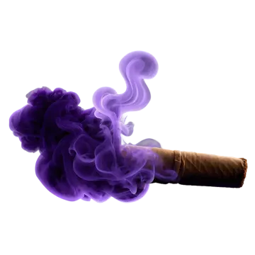 purple smoke on a white background