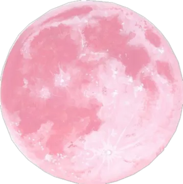 a pink moon on a white background