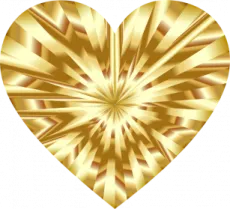 a golden heart shaped diamond