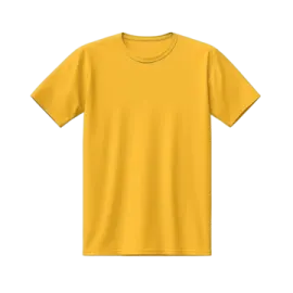 a yellow t - shirt on a white background