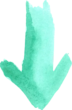 a green hand painted with watercolor