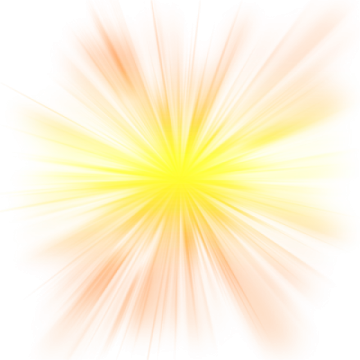 a yellow star burst on a white background