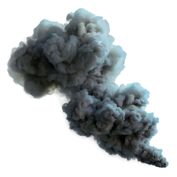 a cloud of smoke on a white background