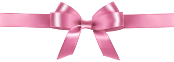 a pink ribbon on a white background