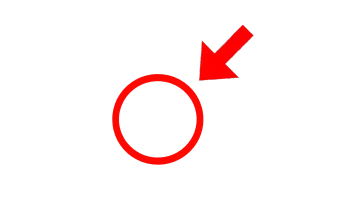 a black and white image of a male symbol