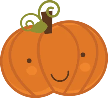 two pumpkins with a smiling face